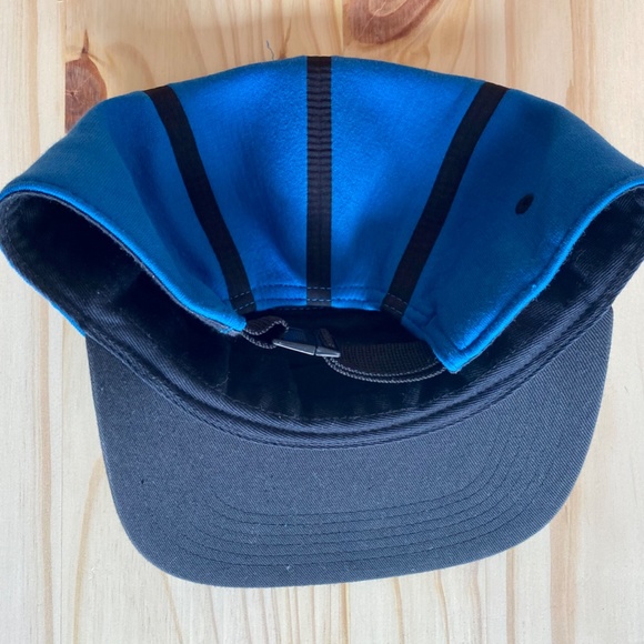 Nike AW84 Tech 5 Panel Hat Blue Black 611751 Rare - Picture 4 of 5
